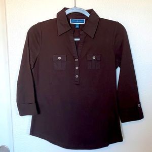 Karen Scott Collared Blouse